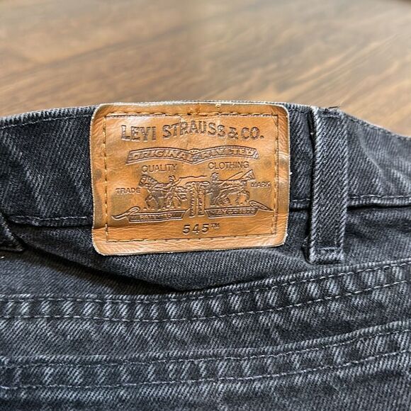 Vintage Levi’s 545 Orange Tab Distressed Black Wash - Size 44x30 - Picture 4 of 9